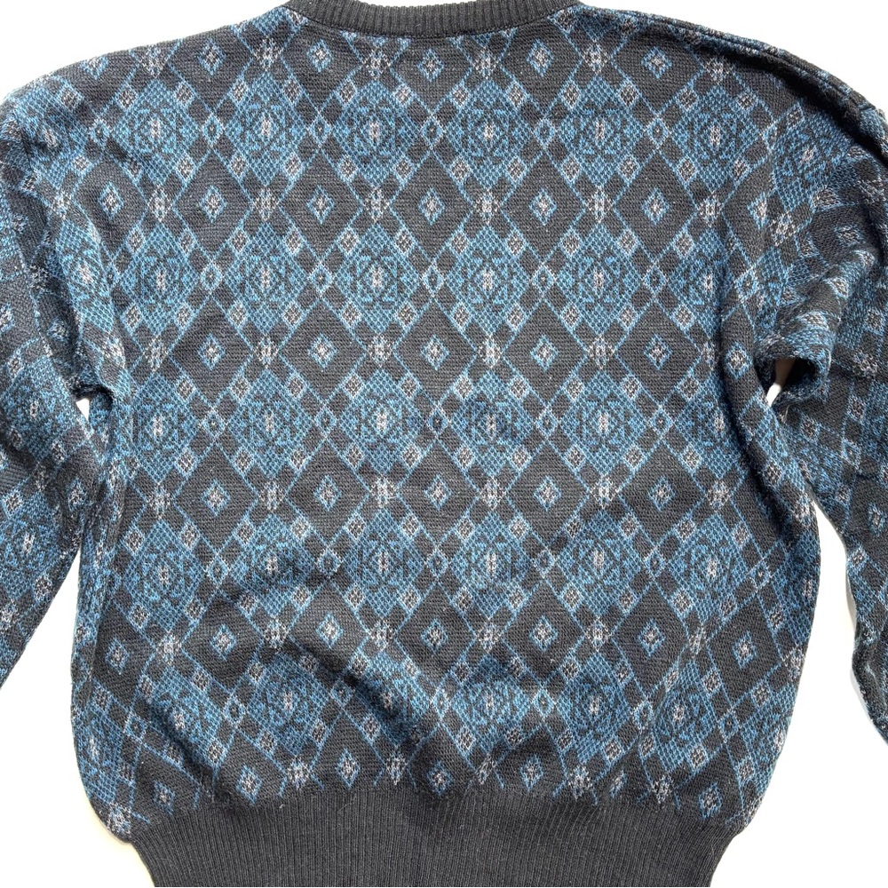 Vintage Sears Roebuck Wool Blend‎ Geometric Patterned Knit Sweater Italy - Picture 6 of 7